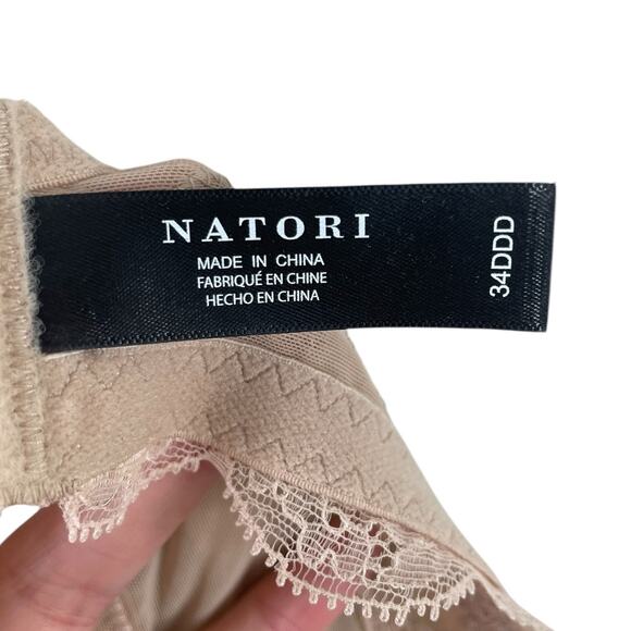 Natori 741199 Elusive Full Fit Contour Bra Scalloped Lace Cafe Size 34 DDD - Picture 10 of 11